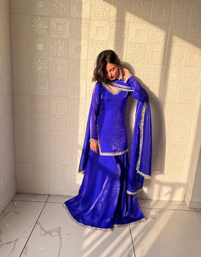 Blue Sharara Set