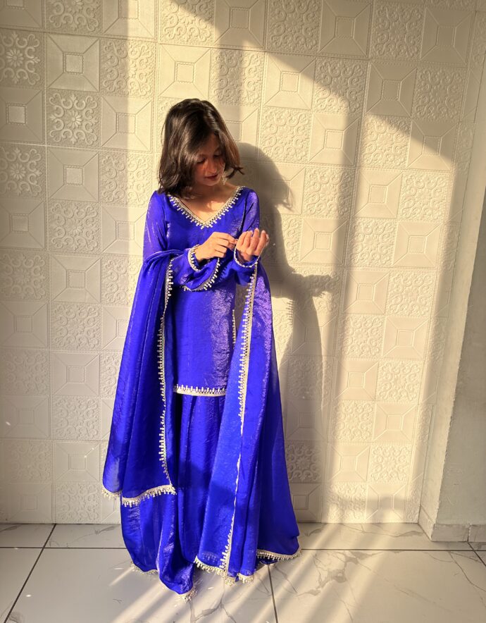 Blue Sharara Set