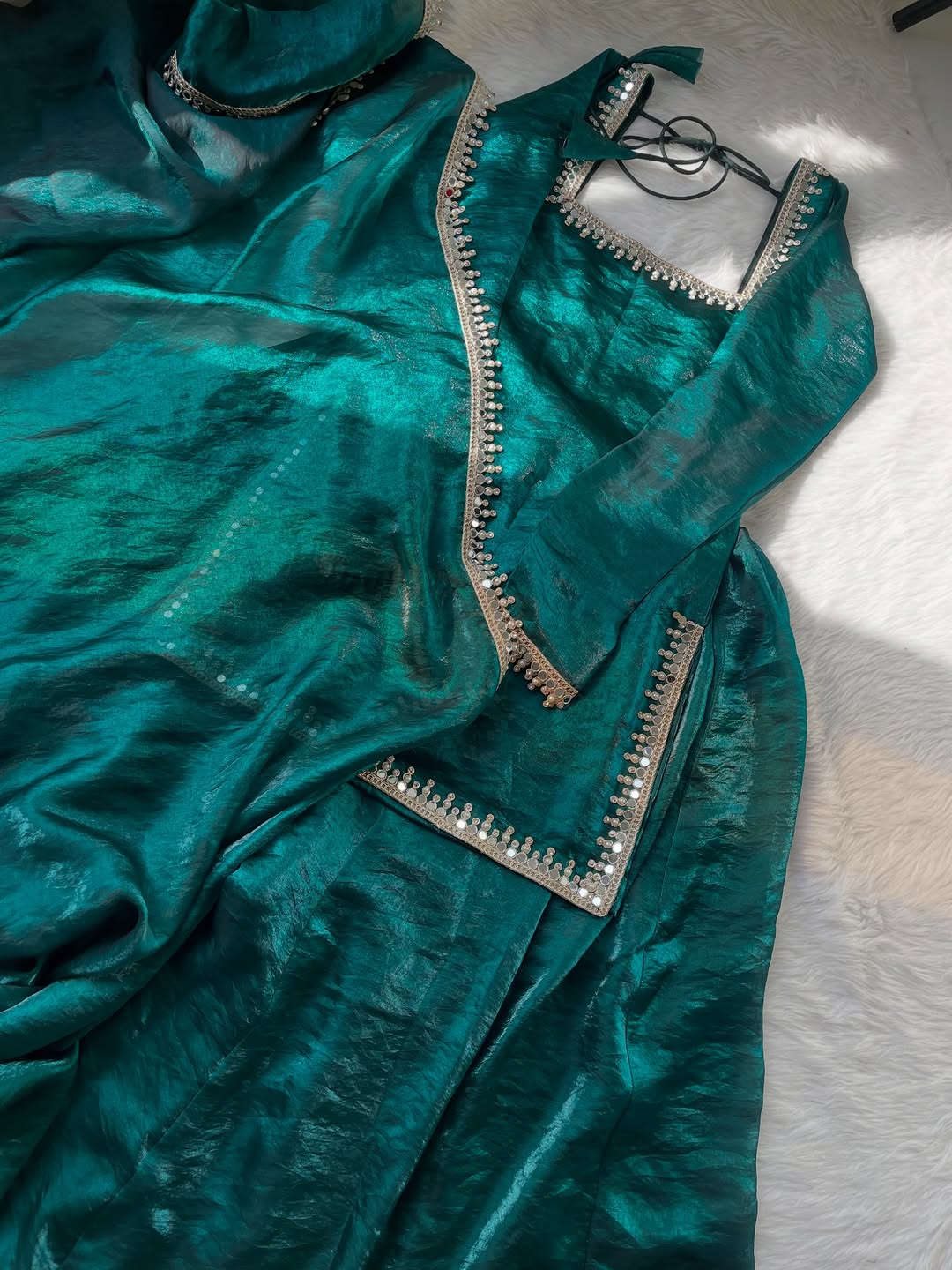 Green Sharara Set