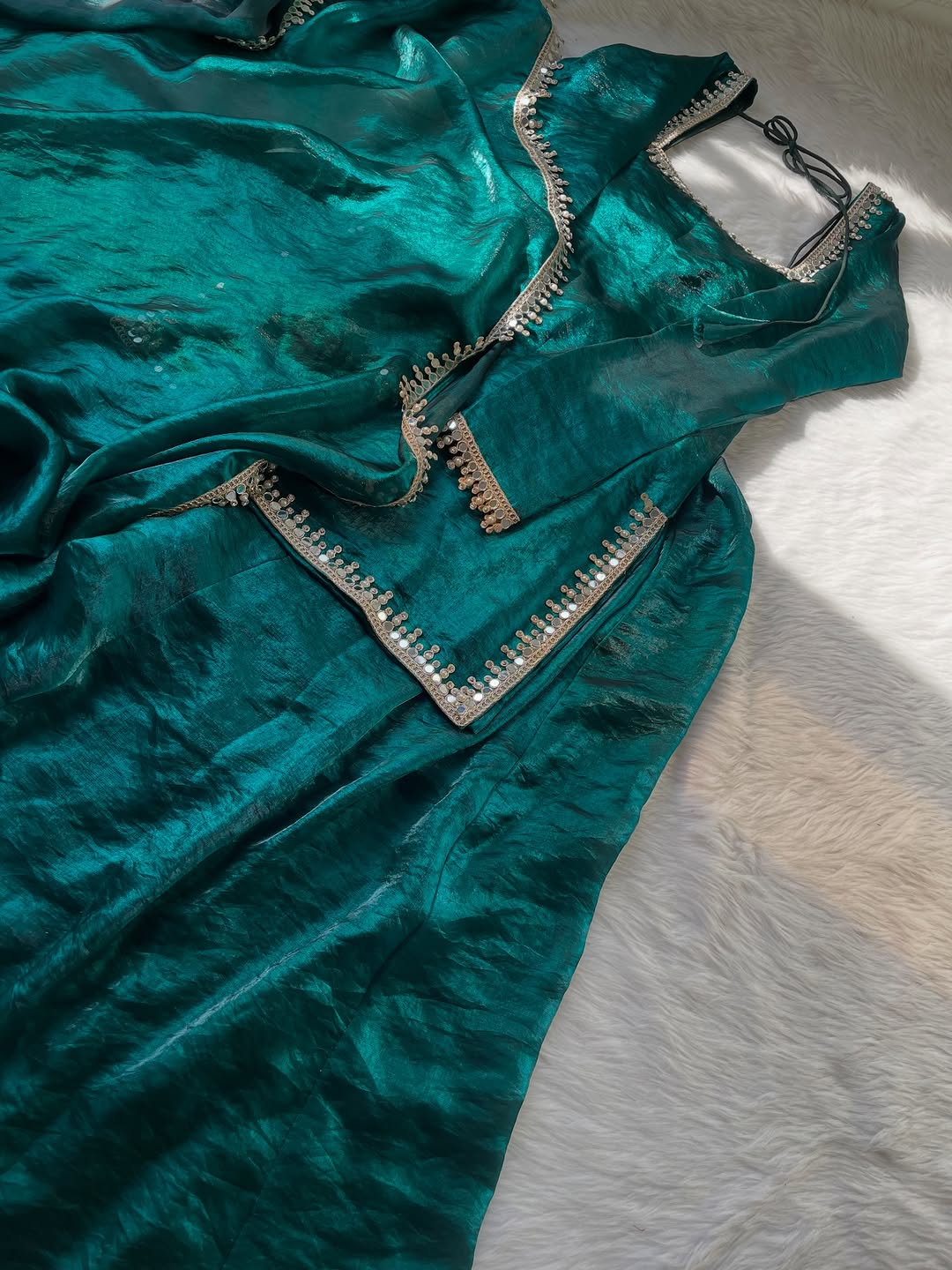 Green Sharara Set