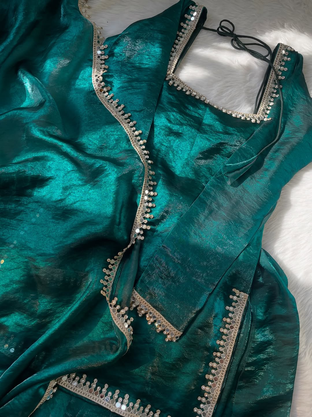 Green Sharara Set